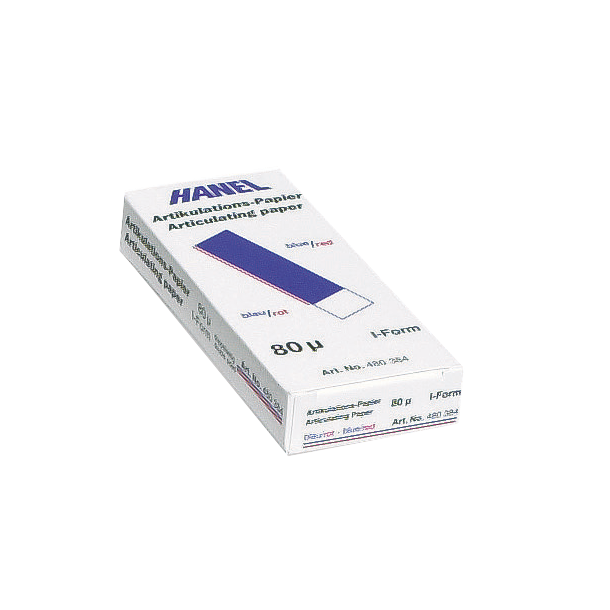 Hanel Artikulationspapir 80my bl/bl 20 x 105 mm 144EA 