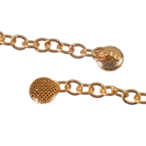 OA Guldkder 24K Flat Eyelet Rund 5EA   