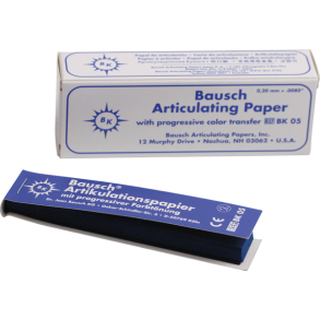 Bausch Artikulationspapir 200my bl�/bl� 18 x 104 mm 3x100EA   