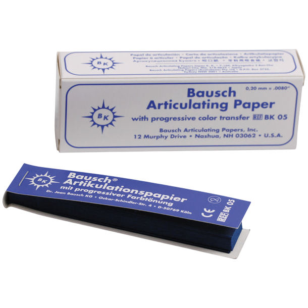 Bausch Artikulationspapir 200my bl�/bl� 18 x 104 mm 3x100EA   