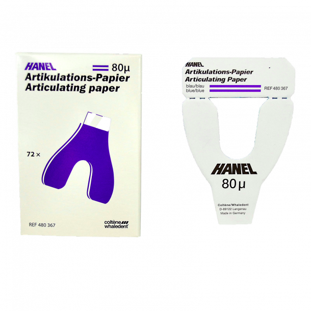 Hanel Artikulationspapir 80my bl/bl U-Form 72EA   