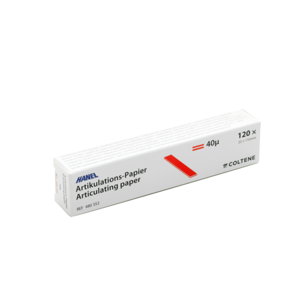 Hanel Artikulationspapir 40my rd/rd 22 x 110 mm 120EA   