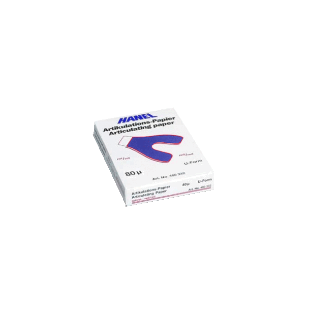 Hanel Artikulationspapir 80my rd/bl U-Form 72EA 