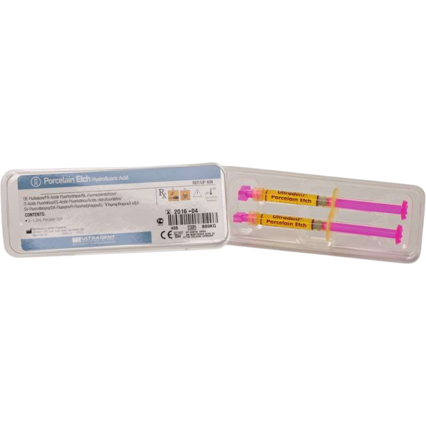 Ultradent Porcelain Etch 2 x 1,2 ml Refill UDEN SPIDSER 