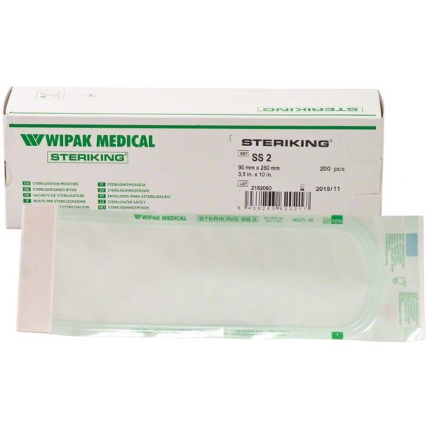 Wipak Steriking Selvlukkende Sterilposer 90 x 250 mm 200 EA  
